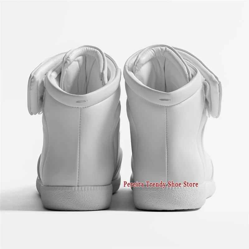 Trendy Genuine Leather Men's Short Boots Round Toe Lace-Up High Top Sports Shoes Summer New Comfortable Casual Training Shoes