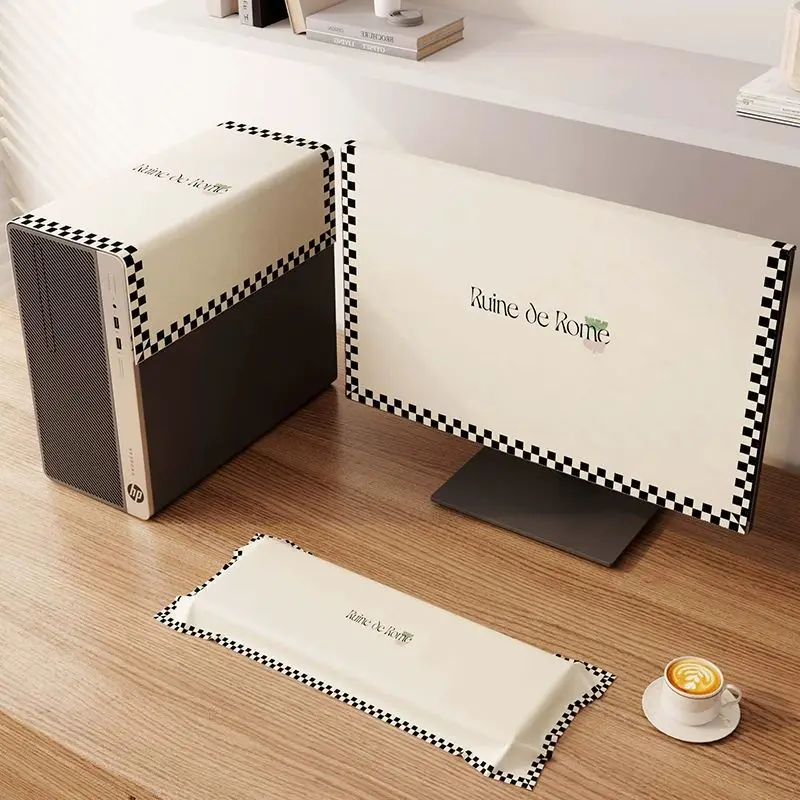 3pcs/lot Desktop Computer Monitor Dust Cover Cloth New  Computer Screen Mechanical Keyboard Host Protective Cover