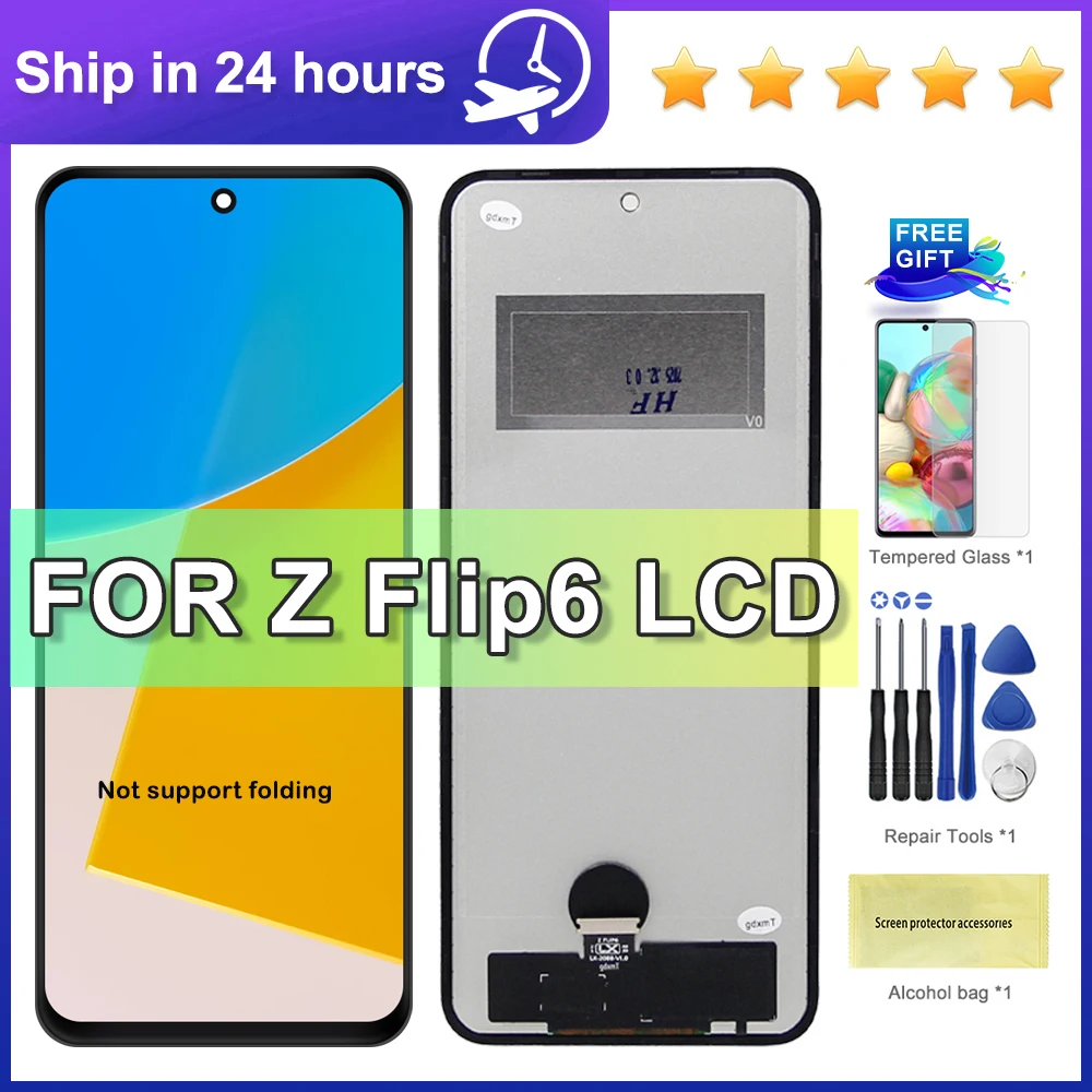 For Samsung Z Flip6 5G TFT Quality LCD Display Touch Screen Assembly Replacement for SM-F741 SM-F741B Repair Part