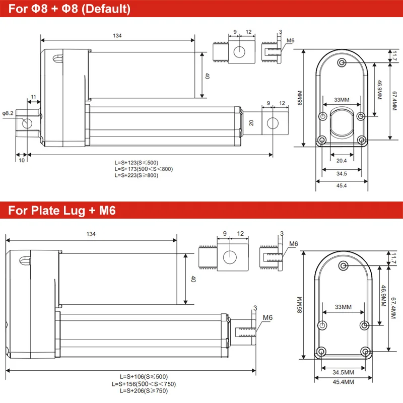 Imagem -03 - Atuador Linear Elétrico do Curso de 1200 mm com Suporte Dc24v 12v 3000n Telescópico Push Rod Limite Posição Feedback Elevador do Motor