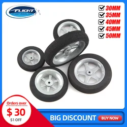 1 Pair of Super Light Foam Sponge Wheels 30mm 35mm 40mm 45mm 50mm For RC Airplane Model Replacement Parts