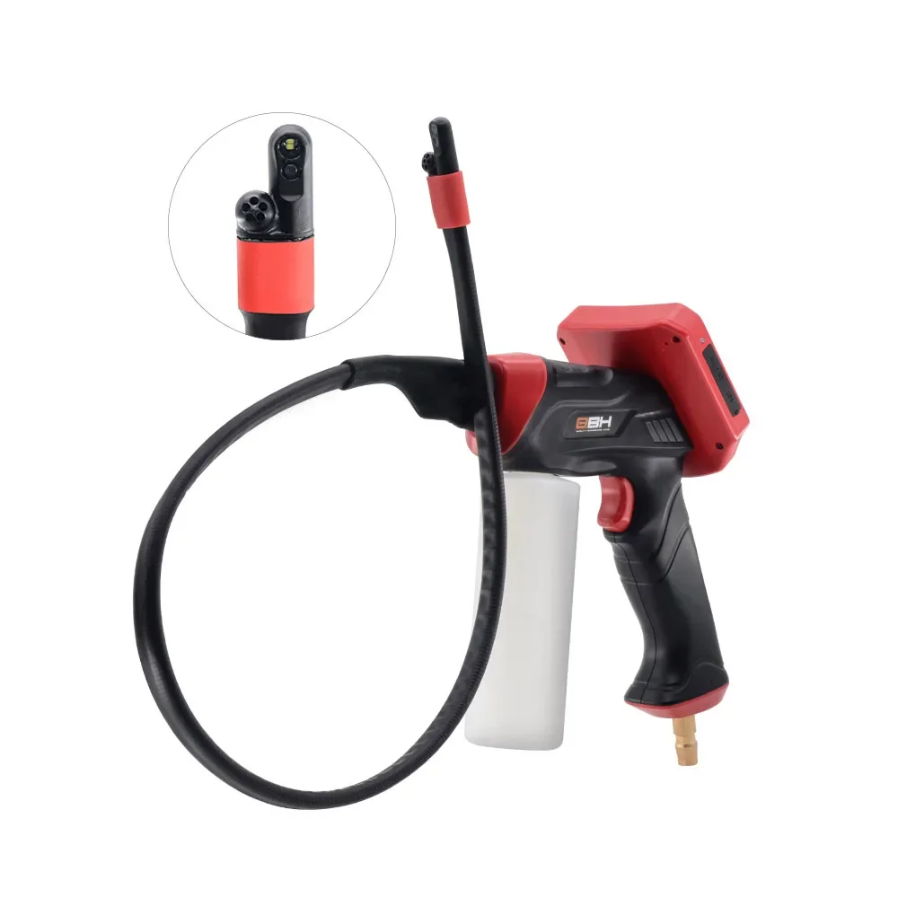 0.6-0.8Mpa 3.5 inch screen visual cleaning tool borescope videoscope spray gun for car AC evaporator cleaning