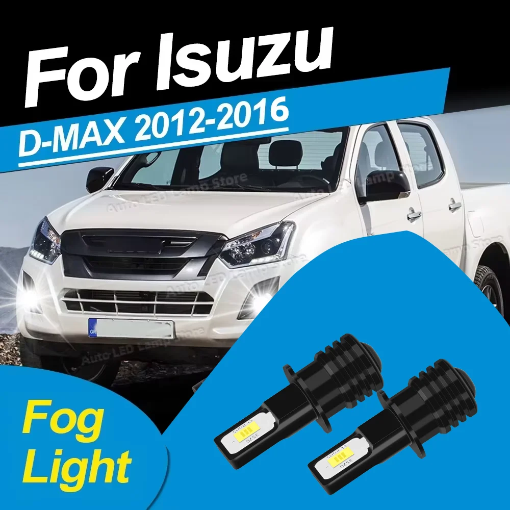 

For Isuzu D-MAX DMAX 2012 2013 2014 2015 2016 Car LED Front Fog Lights Lamps Anti-Glare 6000K Bulbs 20000LM Ultra Bright