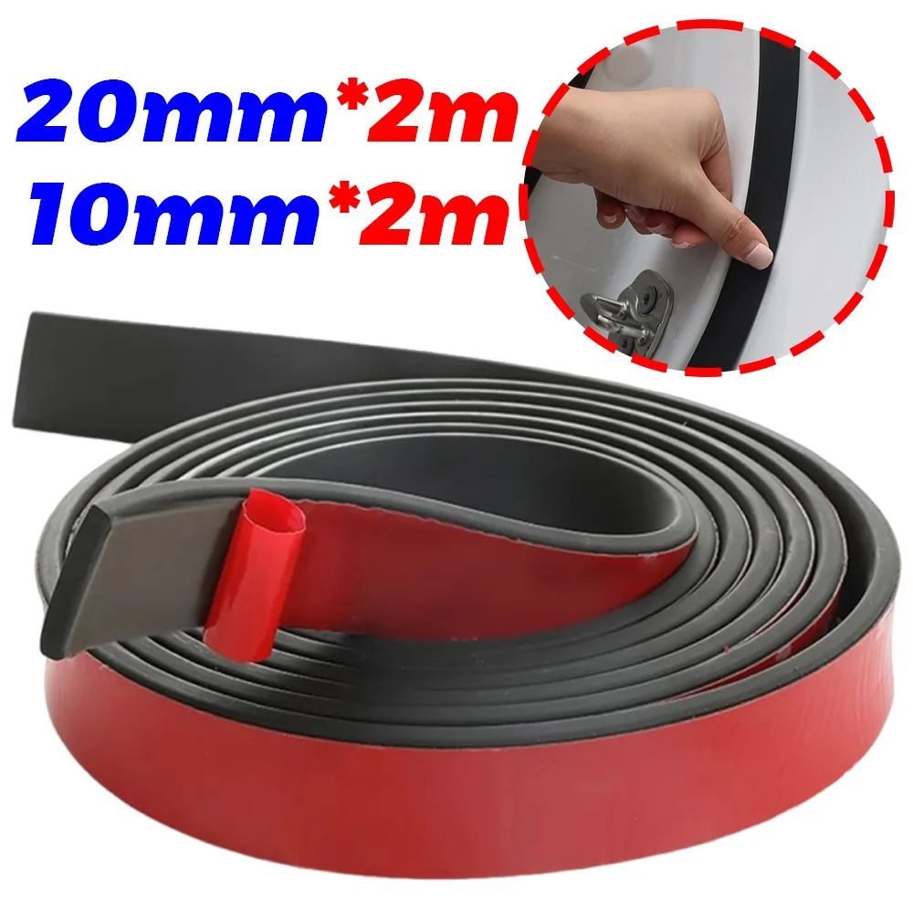 Car Door Seal Strip Self Adhesive Rubber Soundproof Noise Insulation Weatherstrip for Auto Trunk Hood Engine Cover Moulding Trim