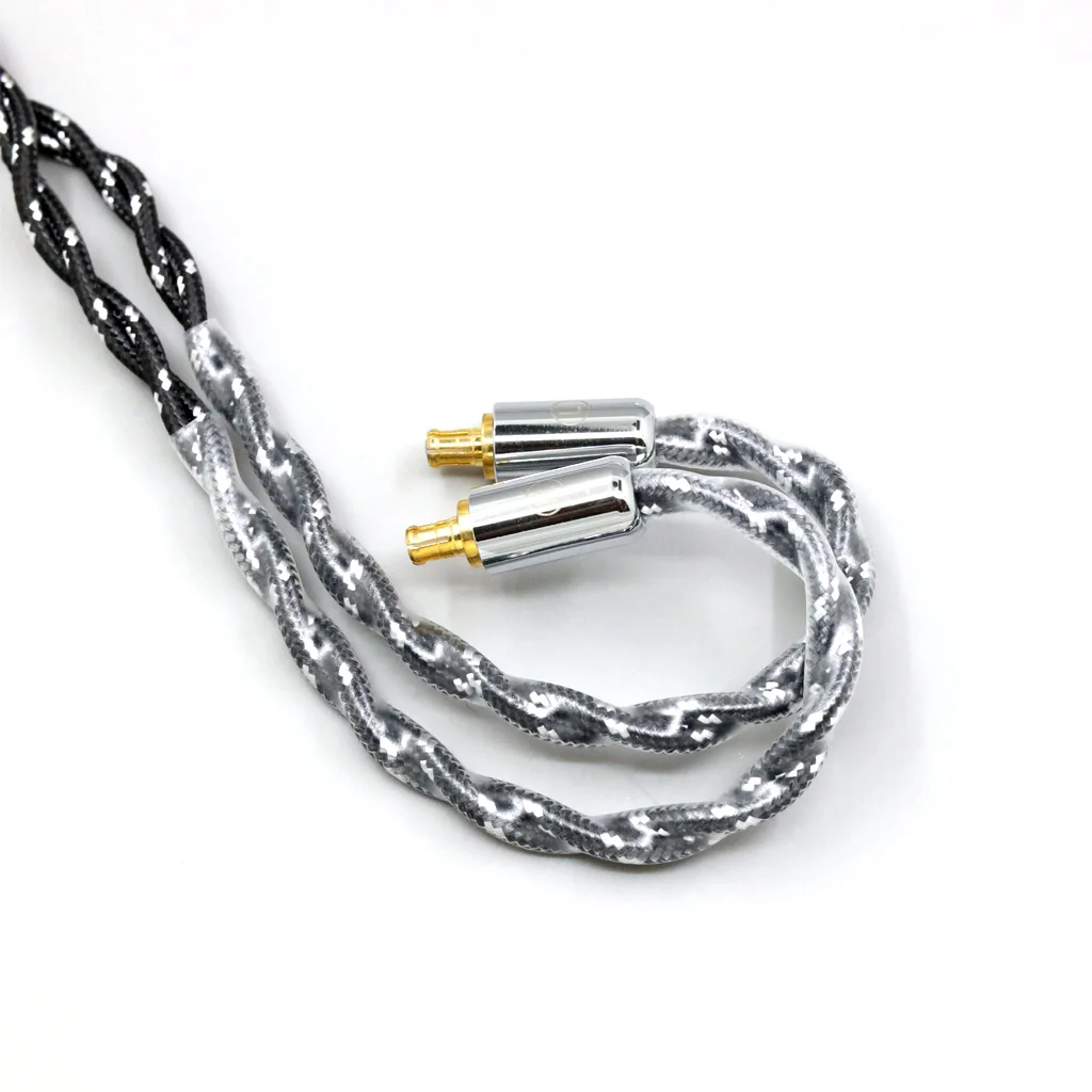 오디오 테크니카 ATH-CKR100 CKR90 CKS1100 CKR100IS CKS1100IS LN008751 용 OCC 혼합 OFC 트위스트 나일론 이어폰 케이블