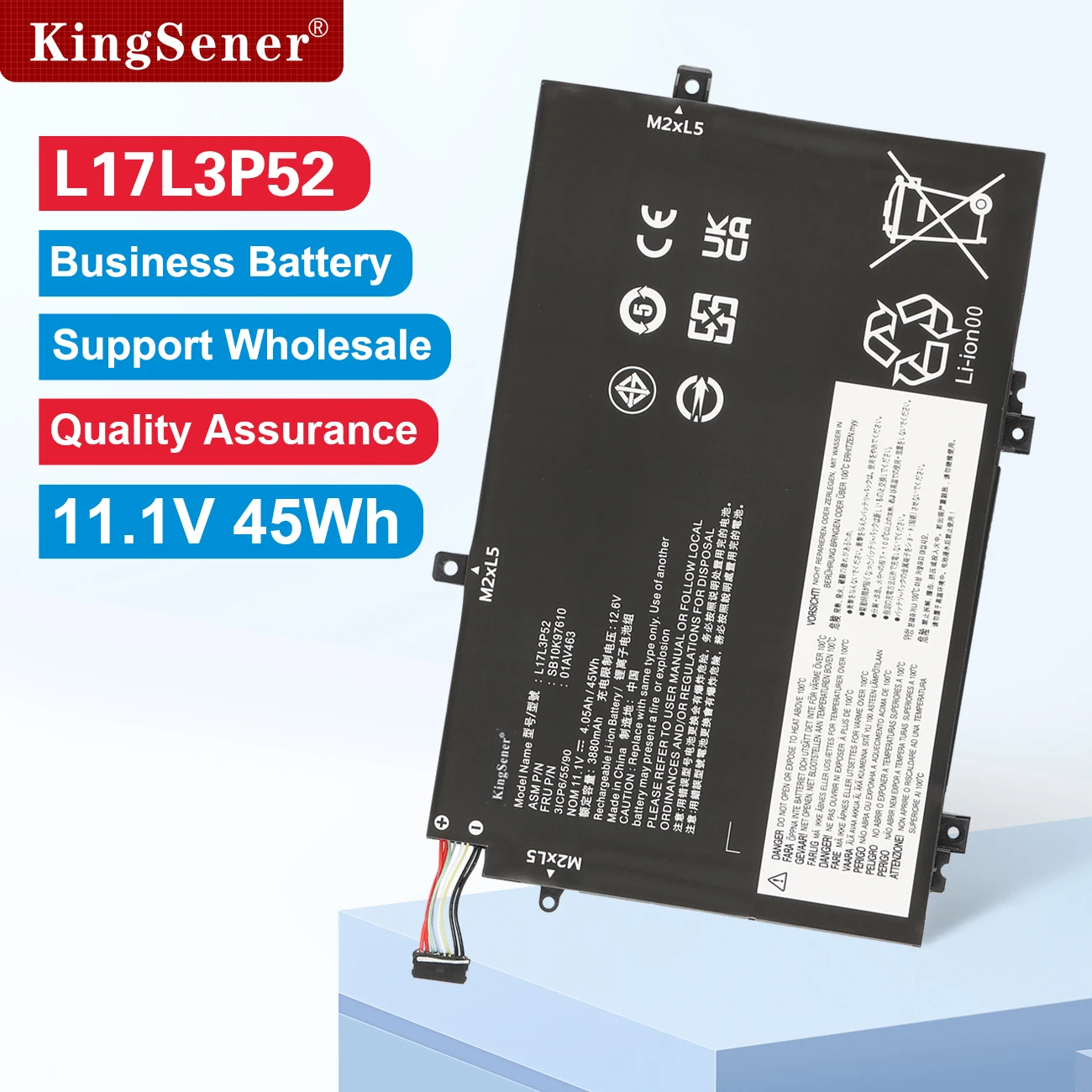 KingSener L17L3P52 L​17L3P51 Battery For Lenovo ThinkPad L470 L480 E480 E580 L580 L590 Series L17C3P52 L17M3P53  01AV466 01AV463