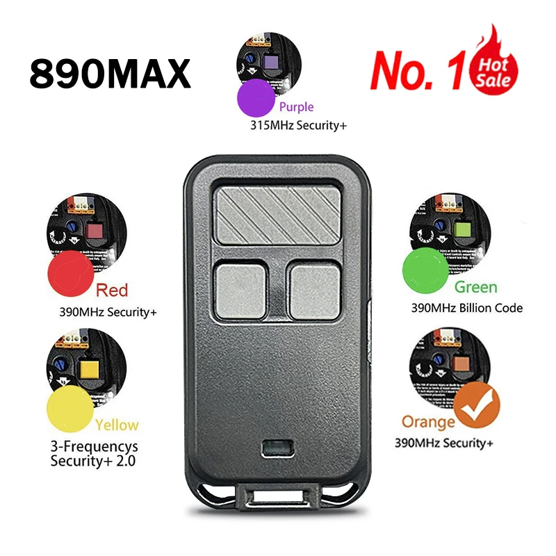 

Liftmaster 890MAX Garage Door Remote Control Compatible With 893LM 971LM 973LM 371LM 373LM 310/315/390 MHz Gate Opener Command