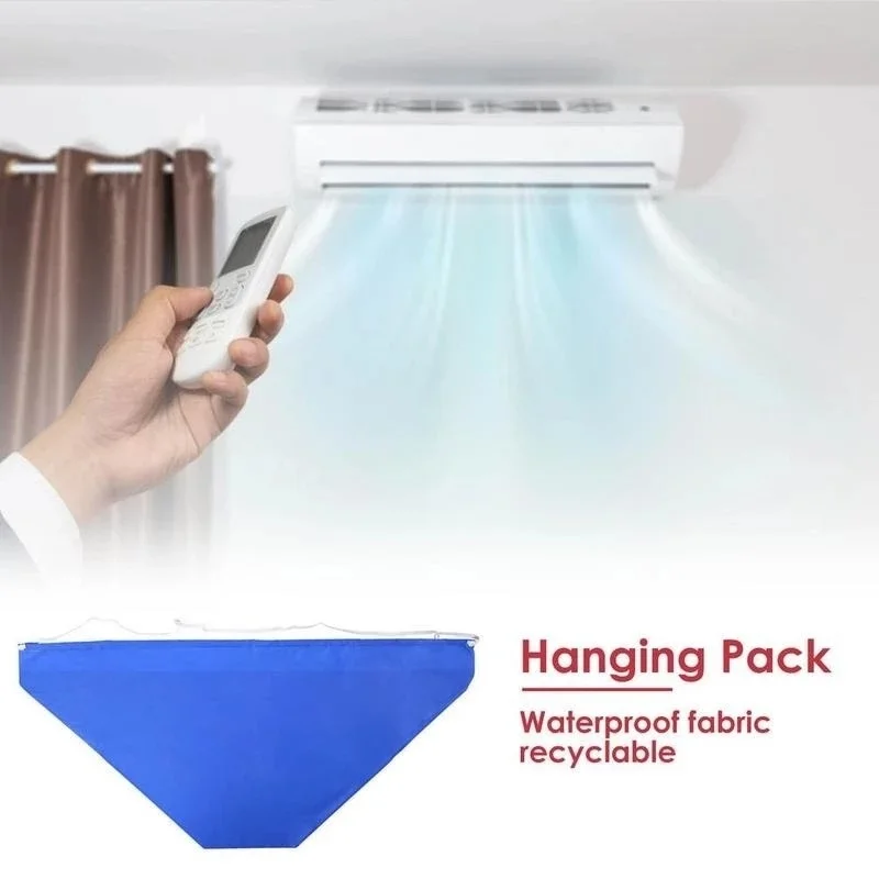 Air Conditioner Cleaning Cover Brushes Filter Net Waterproof Air Conditioner Cleaning Dust Protection Cleaning Cover Bag Tools