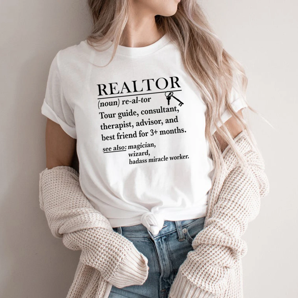 

Realtor Definition Tshirt Funny Real Estate T Shirt Realtor Shirt Women Clothing Streetwear Casual Tops Real Estate Agent Gift