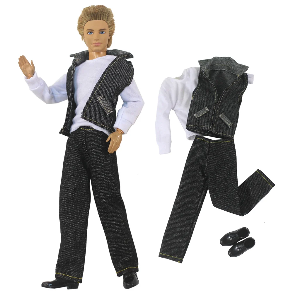 1 Set Puppenkleidung, Denim-Kleidung, Tarn-Outfit für 12-Zoll-Ken-Puppe, viele Stile zur Auswahl, A03 – Detail 3