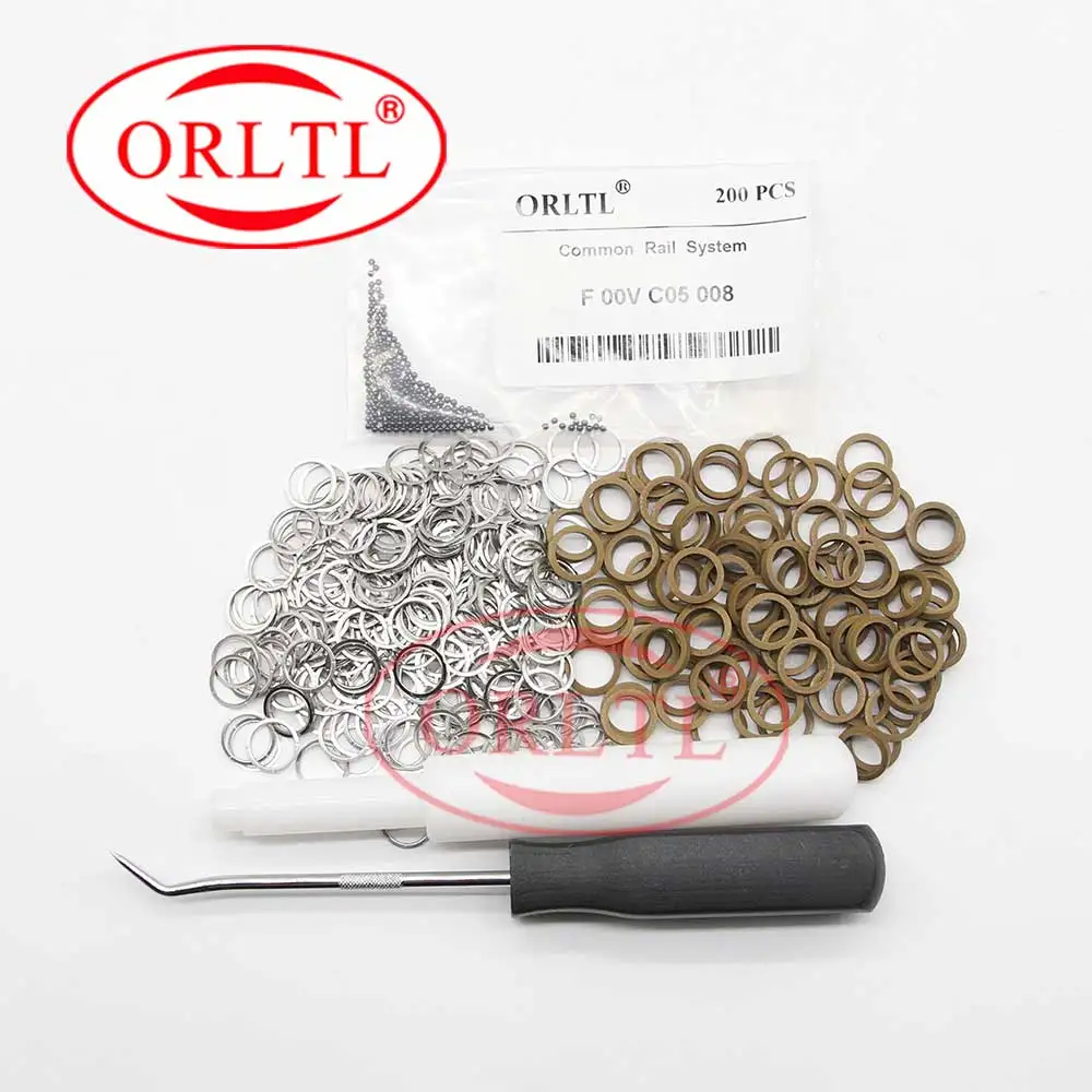 ORLTL Repair Sealing Ring F00VC99002+ F00VC05008  F 00V C99 002 Ceramics Balls 1.34MM for BOSCH 200pcs