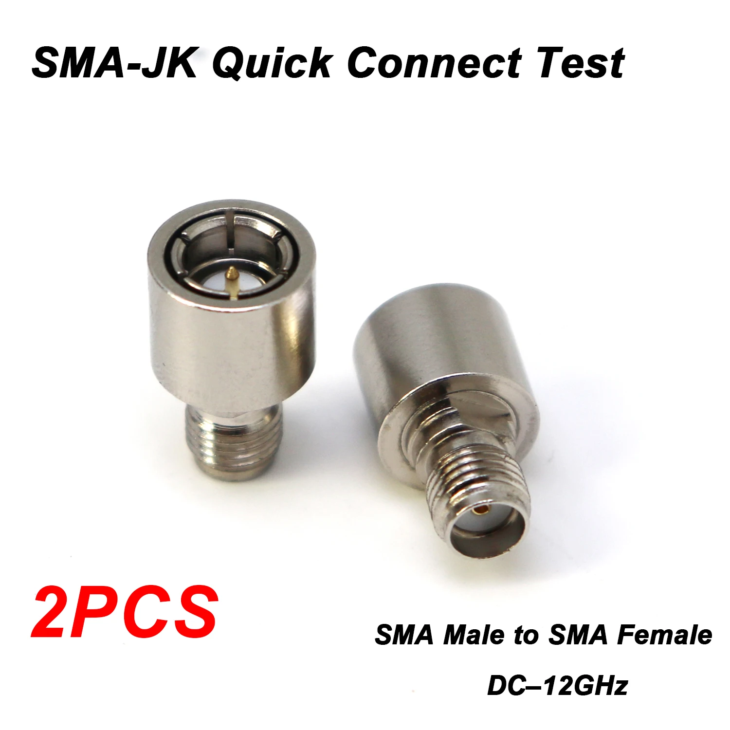 2pcs SMA-JK Quick Connect Test Adapter RF SMA Male To Female Fast Plug & Lock For HAM Radio Spectrum Network Analyzer VNA LAN