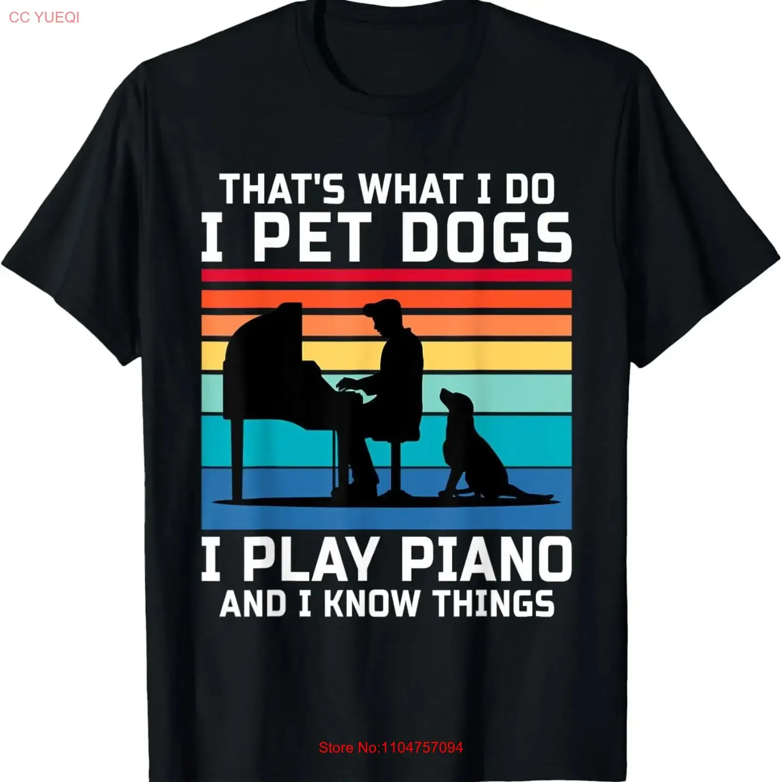 That's What I Do Pet Dogs Play Piano Know Thing T Shirt vintage Washed streetwear Slightly designer clothes Versatile Stylish