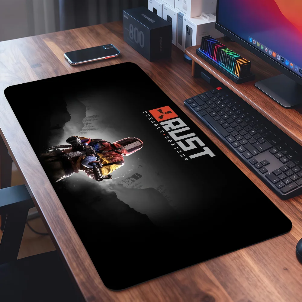 Game R-RUST Mouse Pad Square Office Gaming Desk Mat Waterproof Non-Slip Rubber Decorative