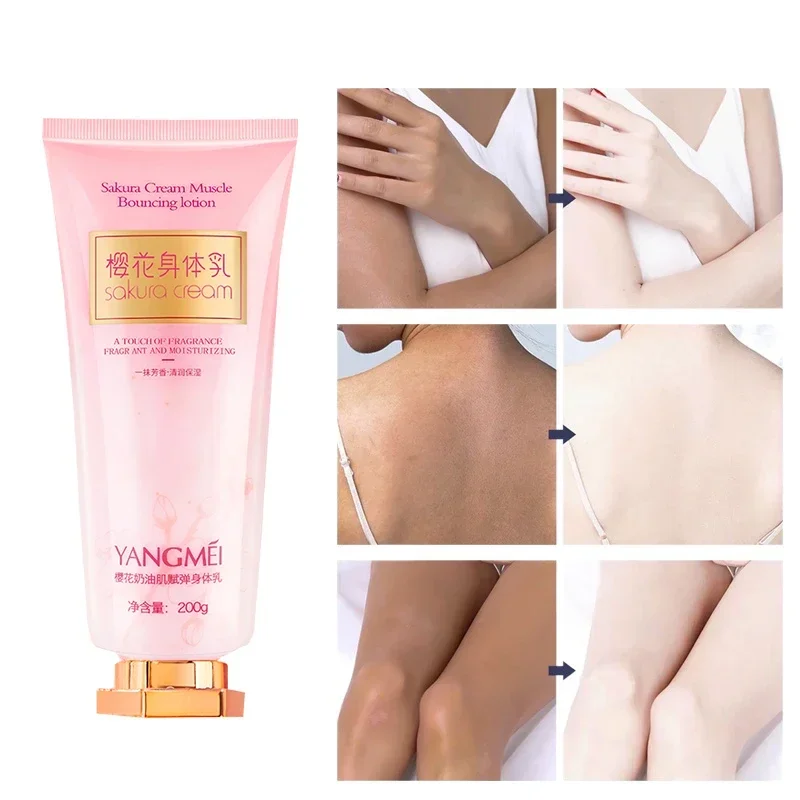 Japan Sakura Whitening Body Lotion Niacinamide Lotion Moisturizing Brightening Skin Lightening Cream for Dark Skin