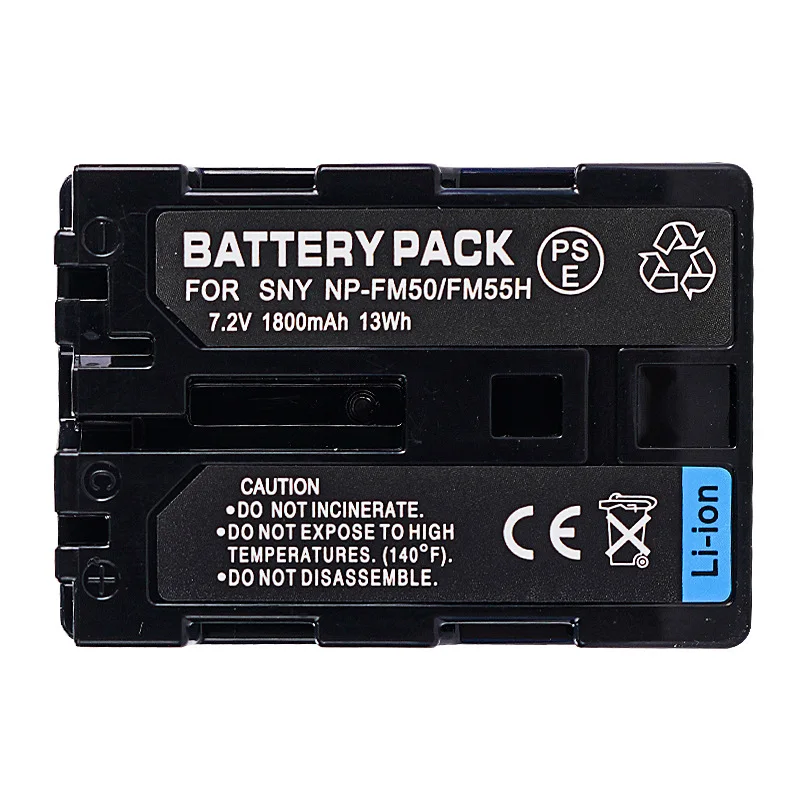 New NP-FM50 NP-FM55H Rechargeable Digital Camera Battery 7.2V 1800mAh Suitable for Sony DSC-S85 S75 F707 F828 S50 S30 NP-FM55H