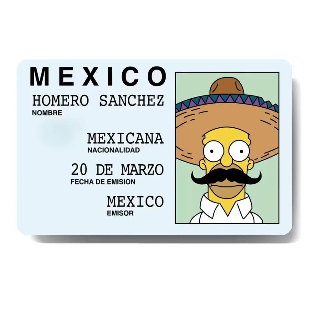 Fashion Matte Sticker Mexican Express with Anime Characters Debit Card Sticker for Bank Credit Debit Card Gifts