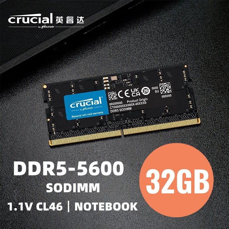 Crucial 32GB DDR5 RAM 5600MHz ノートパソコン用メモリ、SODIMM 262
