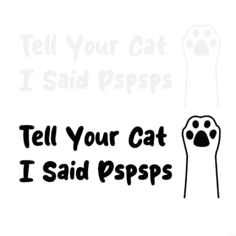 2025 New Cats Paws Design Sticker Waterproof Removable Adhesive Decal Suitable for Car Window Laptop Fridge Decoration
