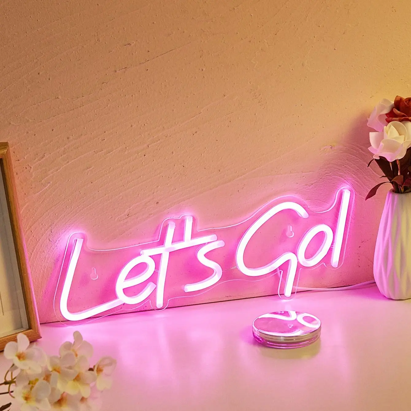 

Chi-buy светодиодный неоновый Let's Go неоновые вывески с питанием от USB, ночник, 3D настенное искусство, декор для спальни, комнаты, лампы, знаки, подарок на день рождения