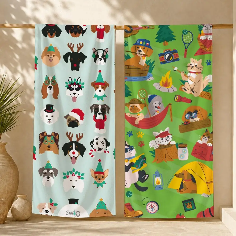 dog Towel ultra-fine fiber quick drying absorbent towel, beach swimming vacation beach towel