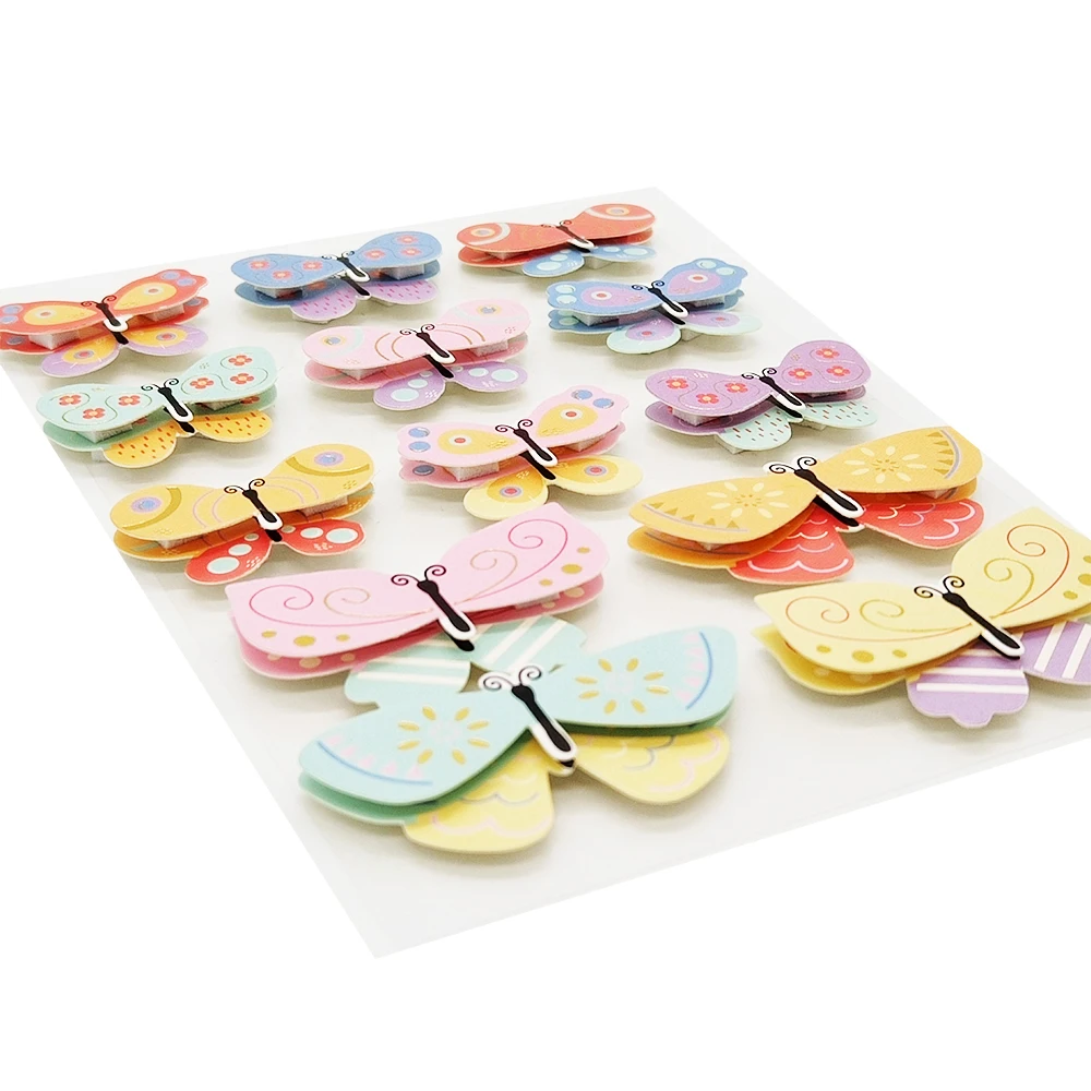 

Creative Path Butterfly Cardboard Stickers Self Adhesive Embellishments DIY Craft For Scrapbooking Cardmaking Journal Decoration