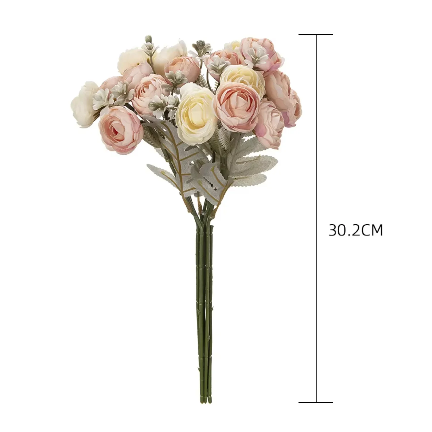 2023 Idee di nuovi prodotti Fiore artificiale del bouquet di camelia per la decorazione di nozze