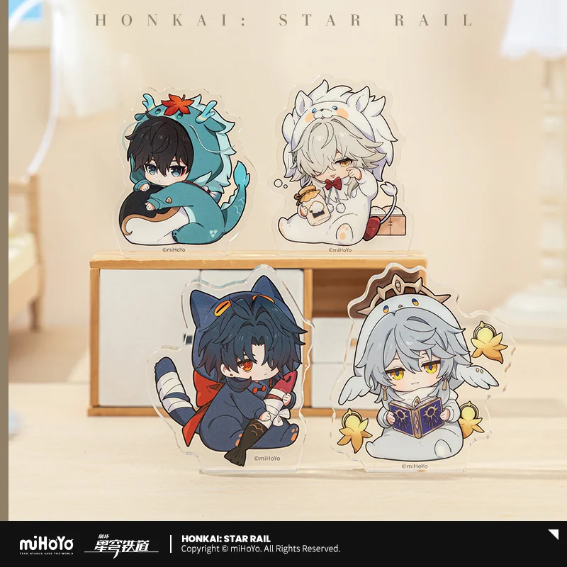 

【MiHoYo Honkai Star Rail】 Общежитие для мальчиков серии Q Версия Акриловая мини-подставка Sunday Jing Yuan DanHeng Blade Маленький орнамент