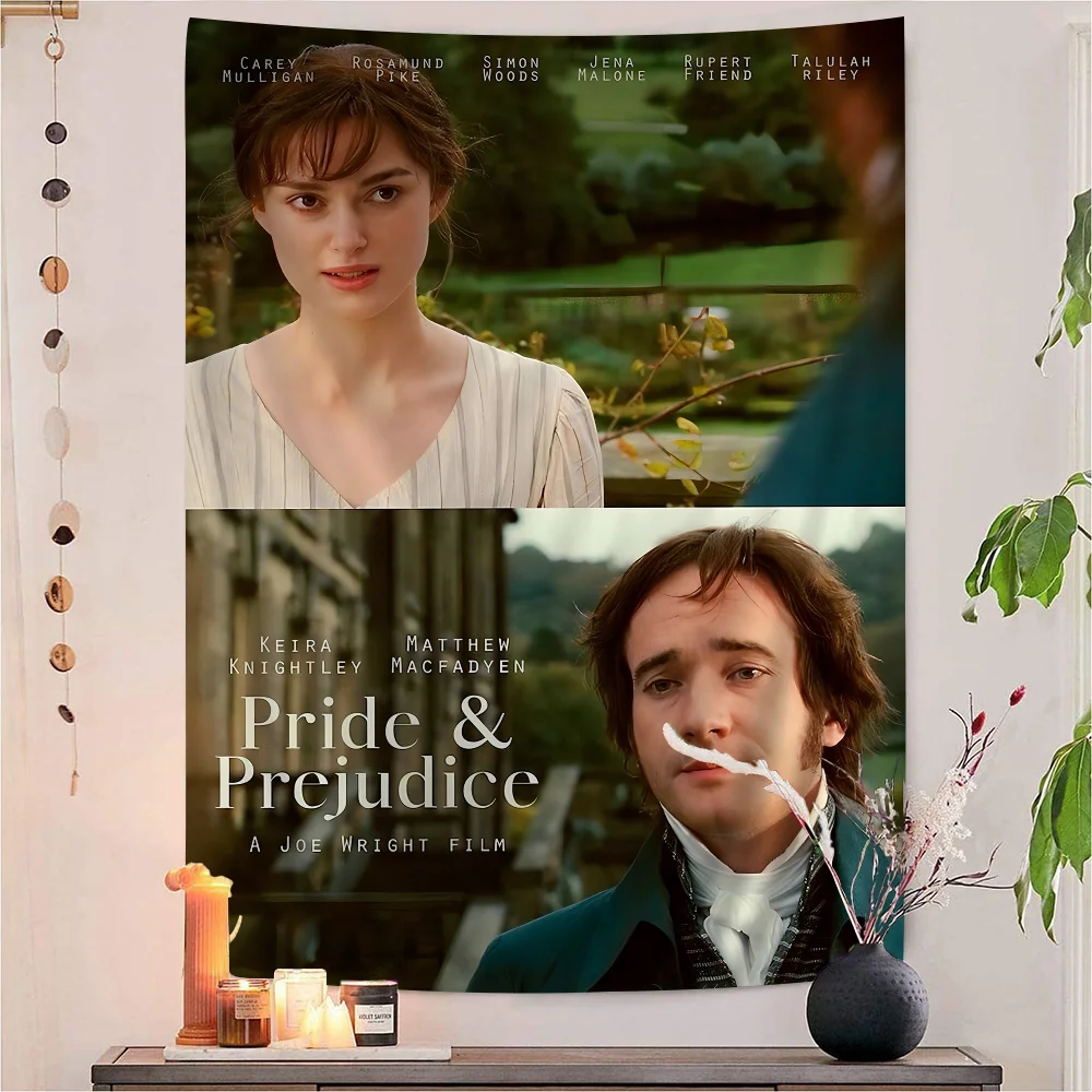 P-Pride & Prejudice Movie Hanging Bohemian Tapestry Hanging Tarot Hippie Wall Rugs Dorm Home Decor