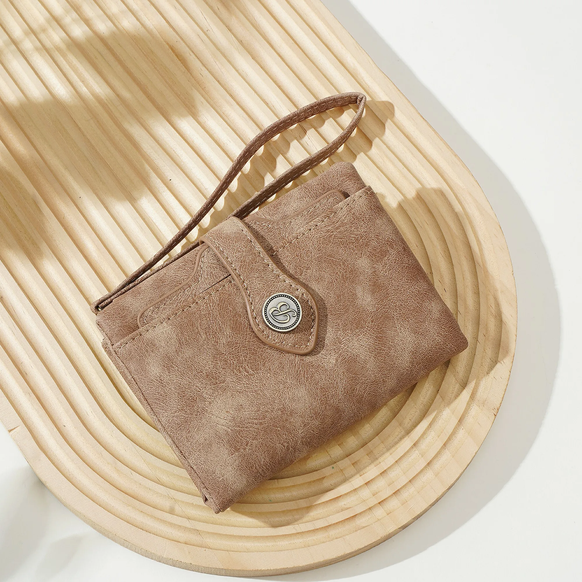 1 Stück - Baellerry Damen Vintage PU-Leder Kurzbörse mit 80% Rabatt, mit Handgelenkschlaufe, 8 Kartenfächern + Ausweisfenster + abnehmbarem Kartenhalter, praktisches Geburtstagsgeschenk für Frauen. – Detail 18
