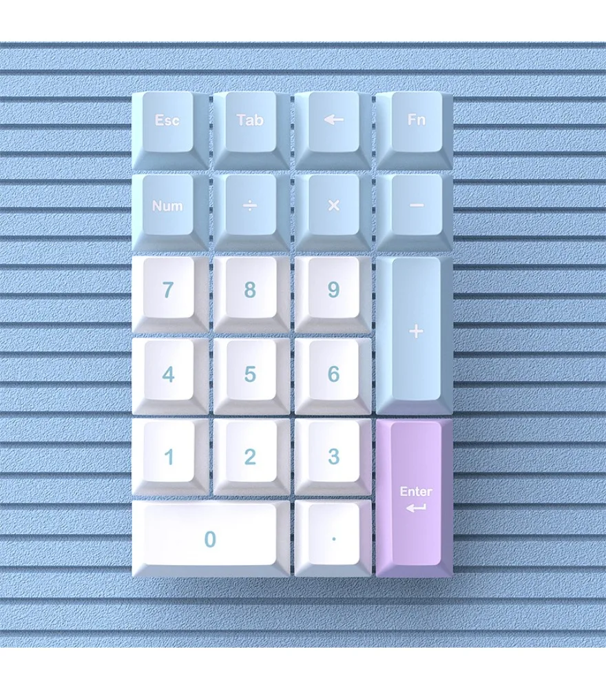 

Keycaps Azure Blue 21 Keycaps PBT Original Sublimation Numeric Keypad Financial Accounting Special