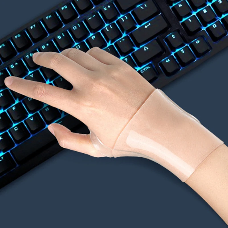 1Pc/2Pcs Transparent Wristband Soft Silicone Wrist Bands For Men Women Hand Wrist Protection Brace Pad Wristband Sports