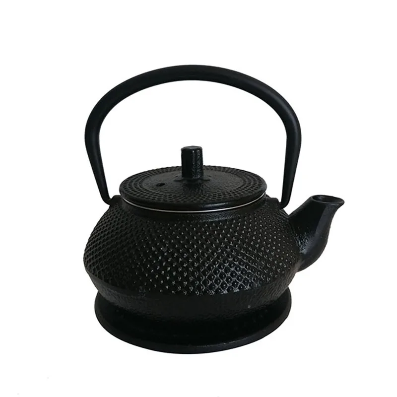 300 ML Japanese Enamel Cast Iron Teapot With Trivet Tea Set Tetsubin Tea Kettle For Boiling Water