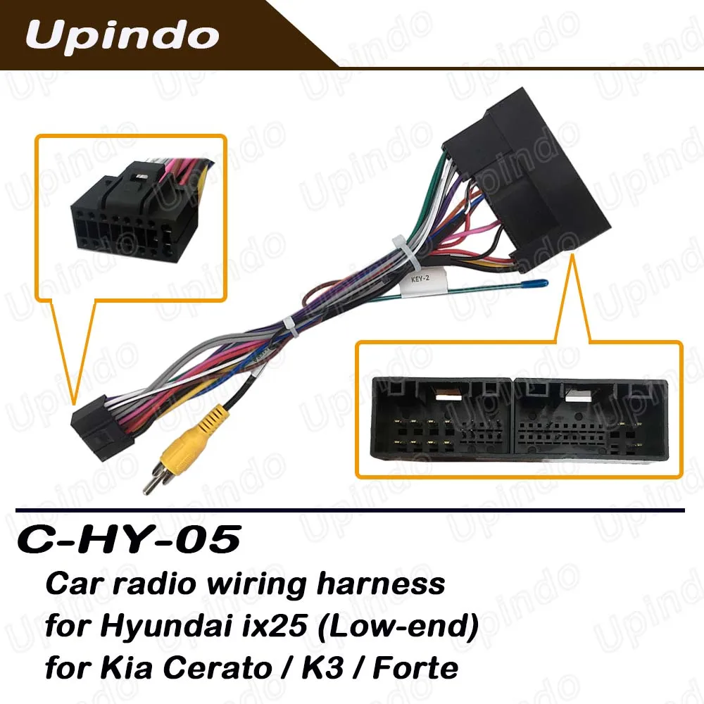 16Pin Android Radio Power Wiring Harness Adapter for Hyundai KIA IX25 Cerato Forte K3