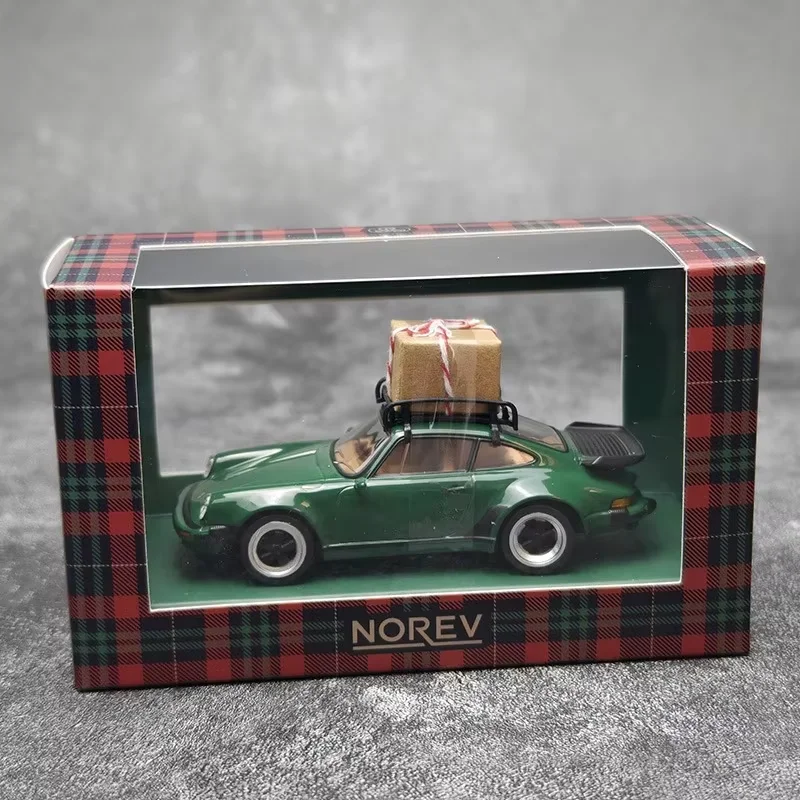 NOREV Diecast 1:43 Christmas Edition 911 Turbo 1978 Alloy Car Model Static Collection Decorated Holiday Gifts Toys