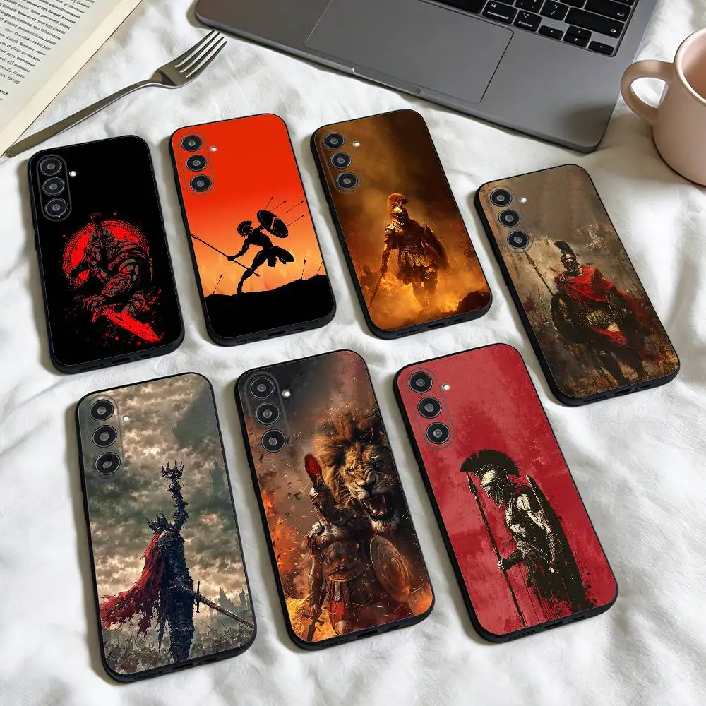 

W-WarriorS Cool SpartaS allover print phone Case For Samsung Galaxy A73,A72,A71,A70,A53,A52,A51,Others Soft Black Shell