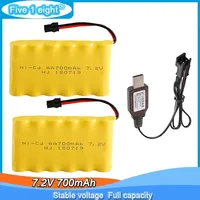 7.2v 700mah NiCD AA rechargeable Battery with Charger for Old Version 15 Channel 2.4G Huina 1550 550 RC Excavator Rc toys Cars