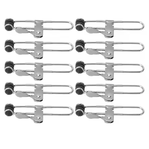 A26F-Multifunctional Stainless Steel Lever Action Grid Clamps 10PCS Rust-Proof Tile Mounting Clips