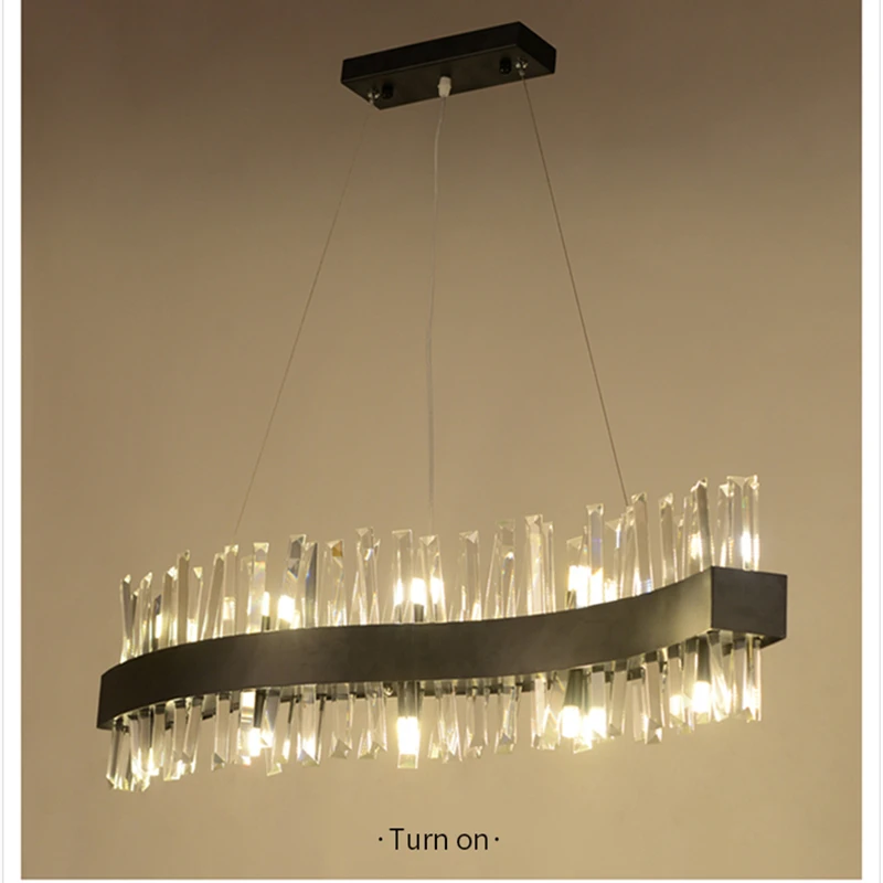 YEBMLP Crystal Chandelier Indoor Decorative  S-shaped luxury Pendant Light For Living Dining Room Bedroom Kitchen Island lights