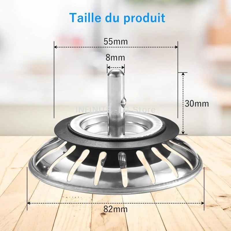 82mm Kitchen Sink Filter Hole Bathtub Hair Catcher Stopper Bathroom Sewer Drain Strainer Basin Sink Waste Filter Tools