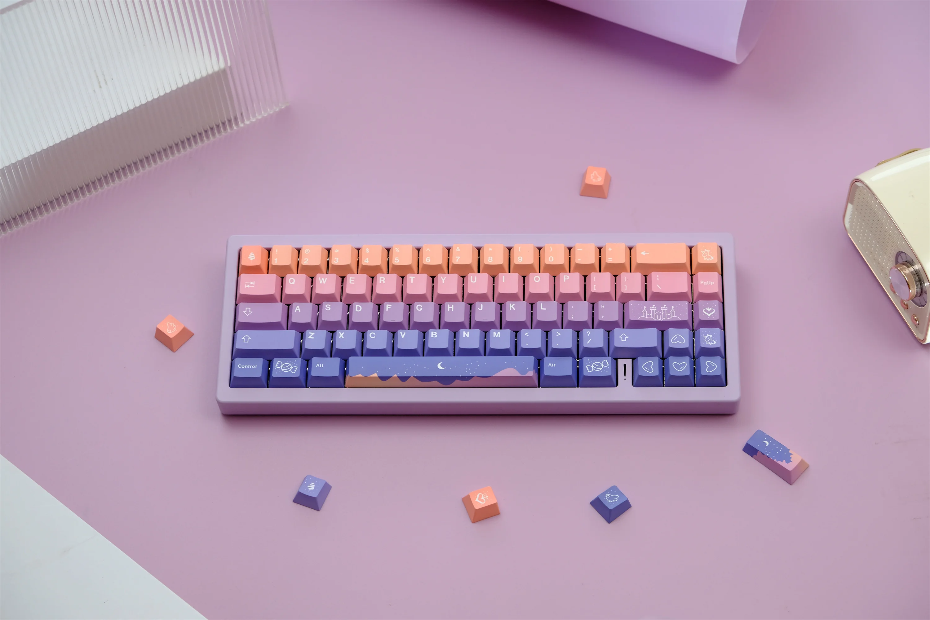 GMK Fairy Tale Keycaps 130 Keys PBT Material Cherry Profile DYE-SUB Keycaps Customized Keycaps For MX Switch Mechanical Keyboard