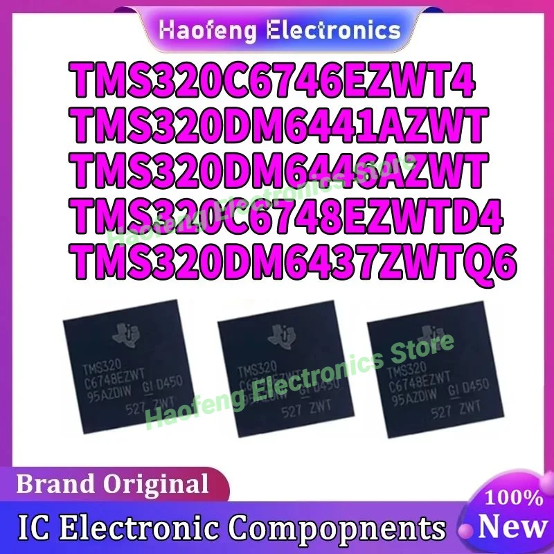 

TMS320DM6437ZWTQ6 TMS320DM6441AZWT TMS320DM6446AZWT TMS320C6748EZWTD4 TMS320C6746EZWT4 TMS320DM TMS320C TMS IC MCU Chip BGA-361