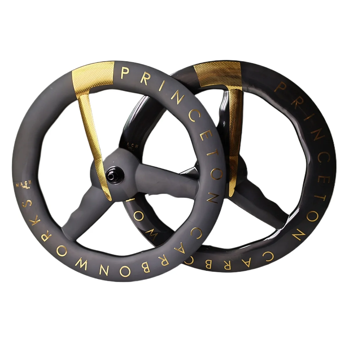 

700C Carbon Fiber 3 Spokes Bicycle Wheelset 28mm Wide 75/80mm Depth Road / Track Bike Wheels Rim/Disc Brake UD/3K