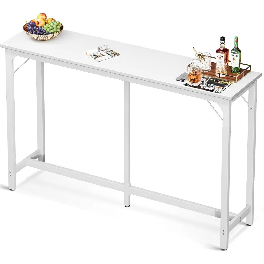 Mesa de bar de 63 polegadas, mesa de pub de altura de bar, mesa de bar de altura de balcão, cozinha retangular de alta qualidade