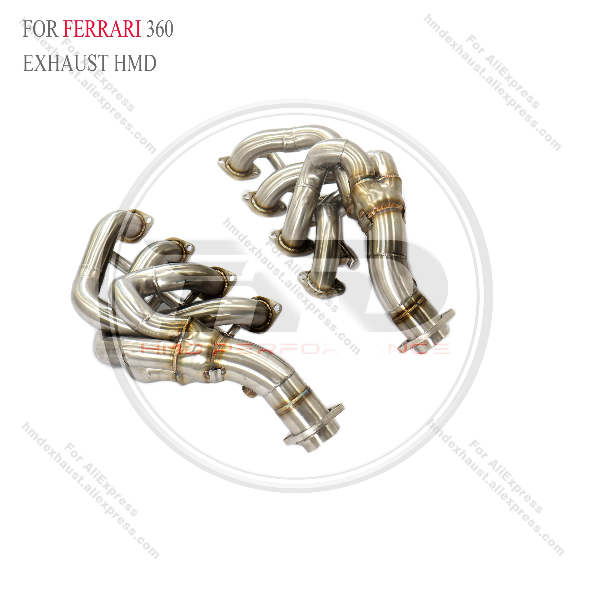 Collettore di scarico in acciaio inox ad alte prestazioni a lunghezza uguale per Ferrari 360 Modena Spider (motore F131)