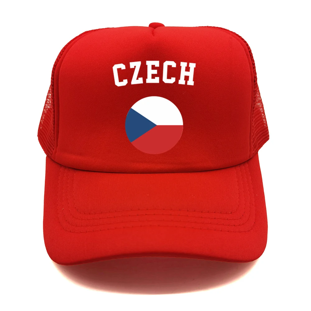 Czech Republic Baseball Cap Fashion Women Men Country Flag Trucker Hats Summer Breathable Mesh Net Snapback Sun Caps view 4