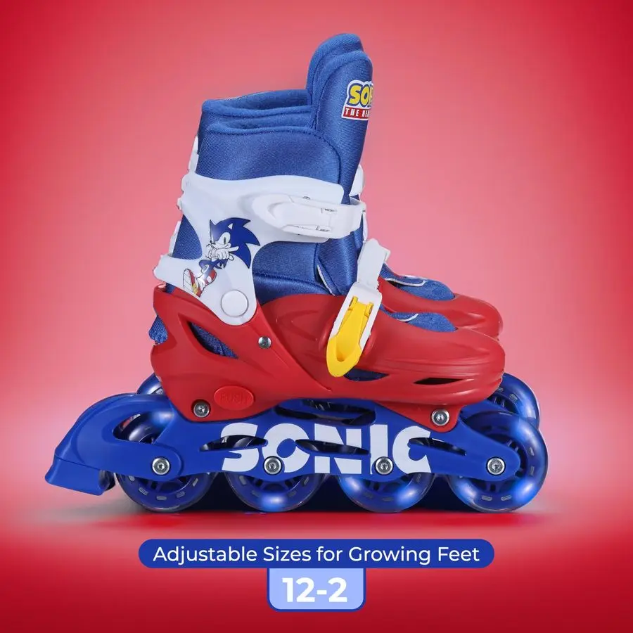 Kids Roller Skates, Transform from Quads to Inlines Skates, Durable Hardshell Boot, LED Wheels for Quads and Inlines, ABEC7 Carb