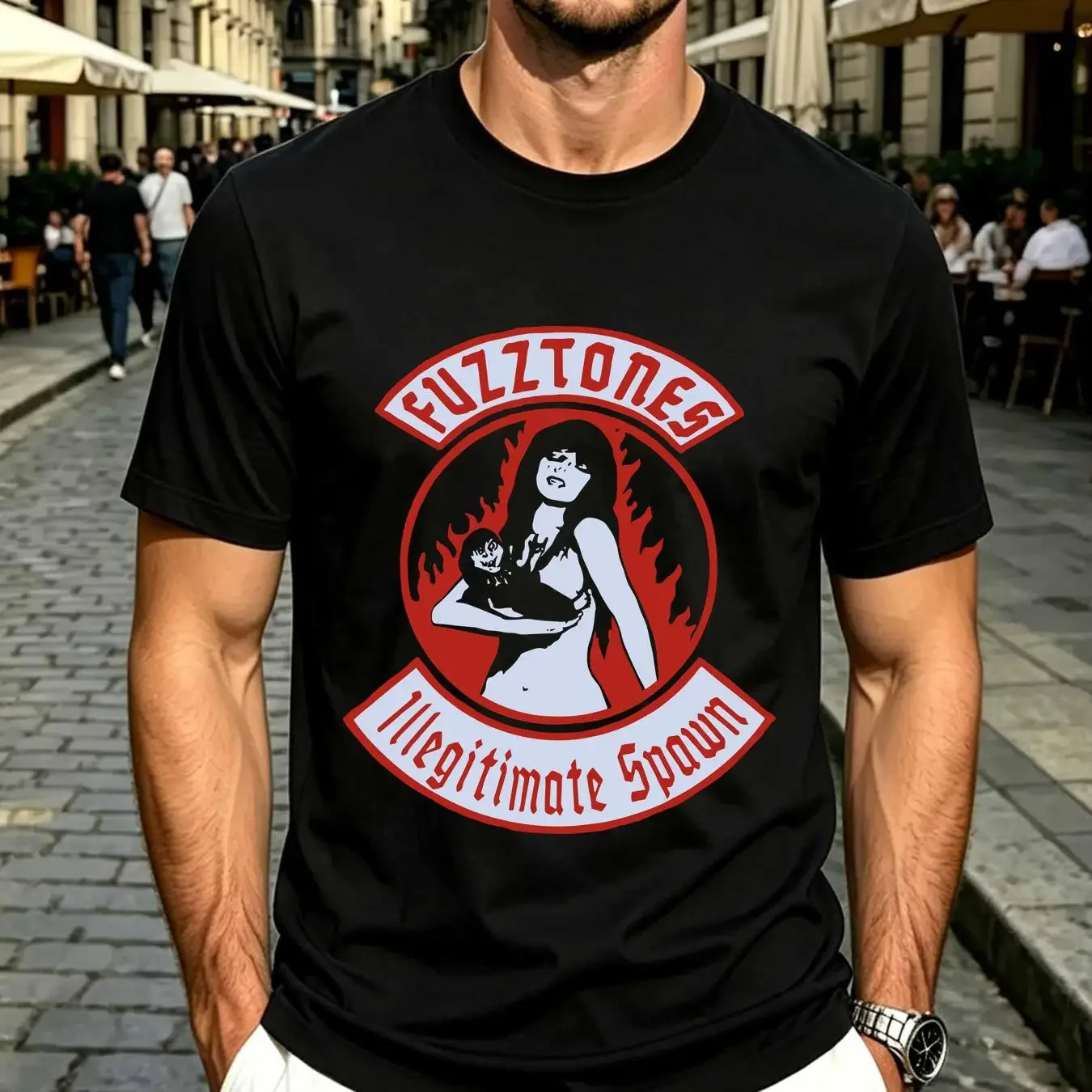 washed T Shirt The Fuzztones  Black Size S to 2345XL HC934 vintage Washed Top For Everyday Wear Stylish Comfortable homme