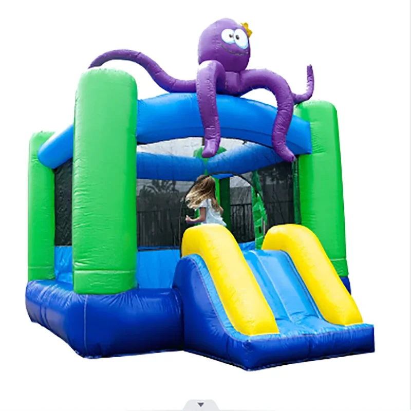 Inflatable Trampoline Indoor and Outdoor Inflatable Octopus Bounce House for Kids, Indoor and Outdoot activity