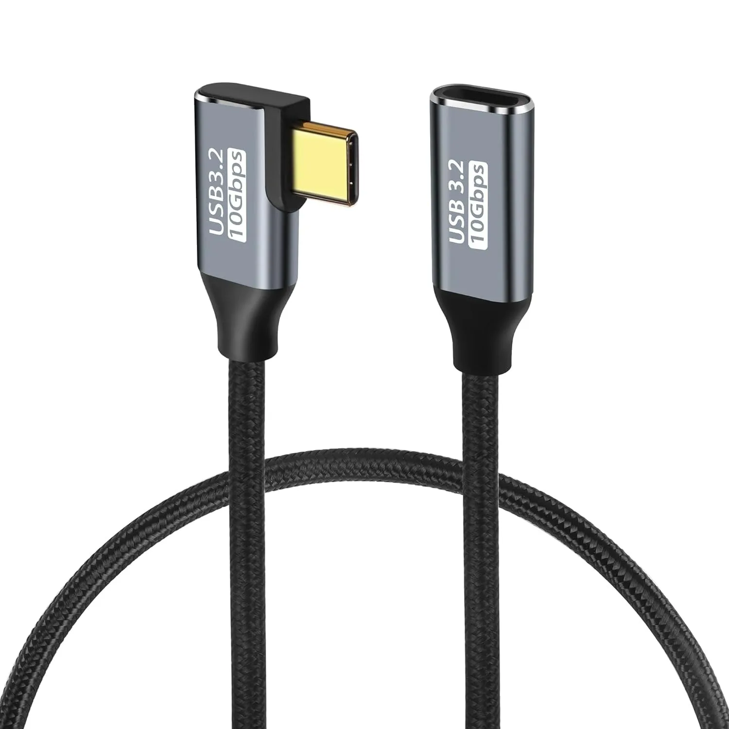 

USB C 10Gbps USB3.2 Gen2 Cable Support 4K@60Hz Display Type-C Male to Female Extender 100W/5A Fast Charging Nylon Braid Cord